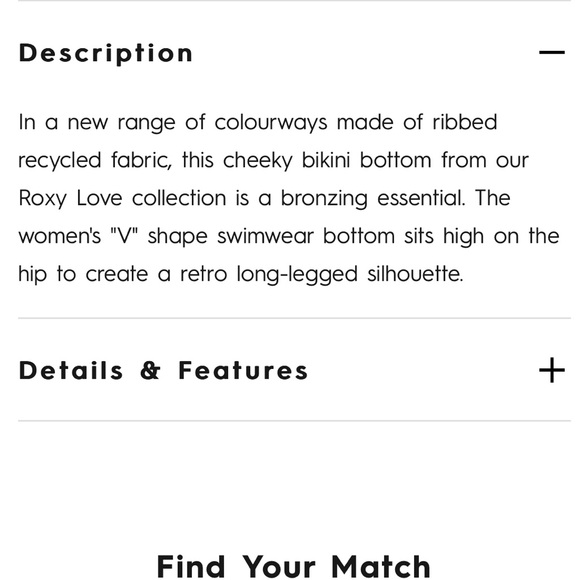 Roxy Love V-Cut Cheeky Bikini Bottom - Baby Blue - NWOT - Picture 7 of 8